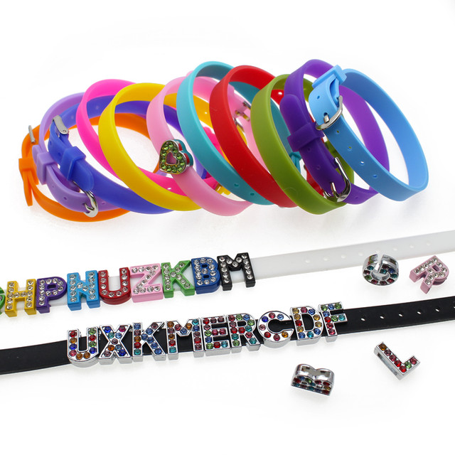 Silicone Bracelet Letters, Silicon Wristbands Charms